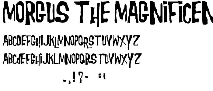 Morgus the Magnificent font